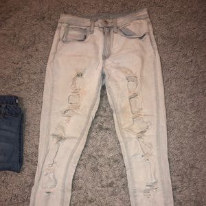 Over ripped jeans